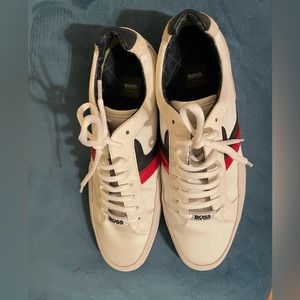 Hugo Boss white mens sneakers